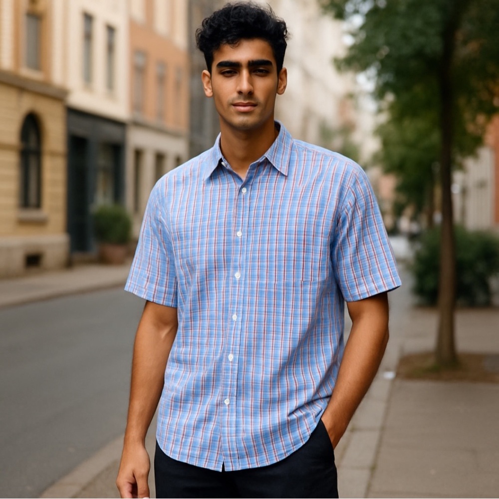 L.L. Bean Men’s button up preppy shirt, large